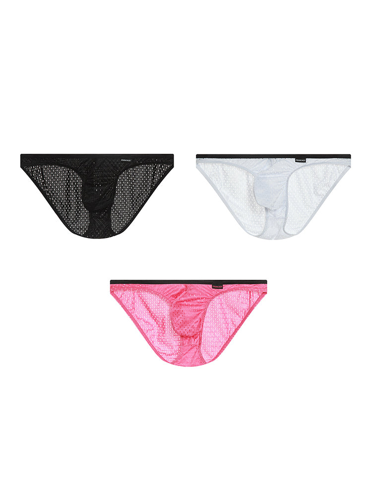 Men's Low-rise Mesh U-shaped Convex Pocket Sports Briefs