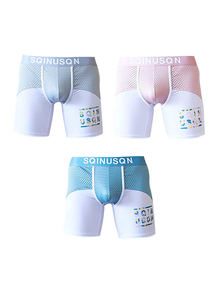 Men's Anti-Chafing Sports Boxer Briefs with Spacious Pouch