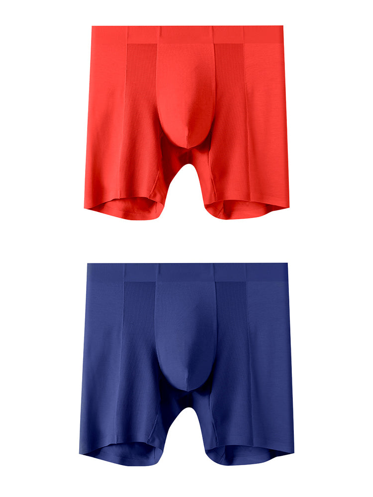 2 Pack Men’s Long Athletic Boxer Briefs