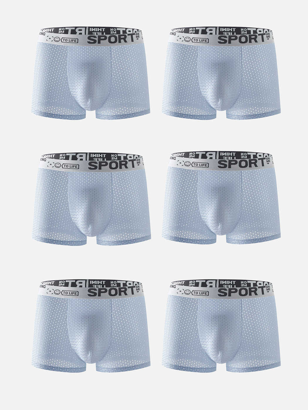 6 Pack Men’s Contour Pouch Mesh Trunks