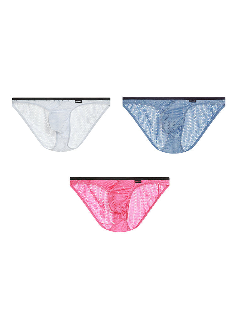 Men's Low-rise Mesh U-shaped Convex Pocket Sports Briefs