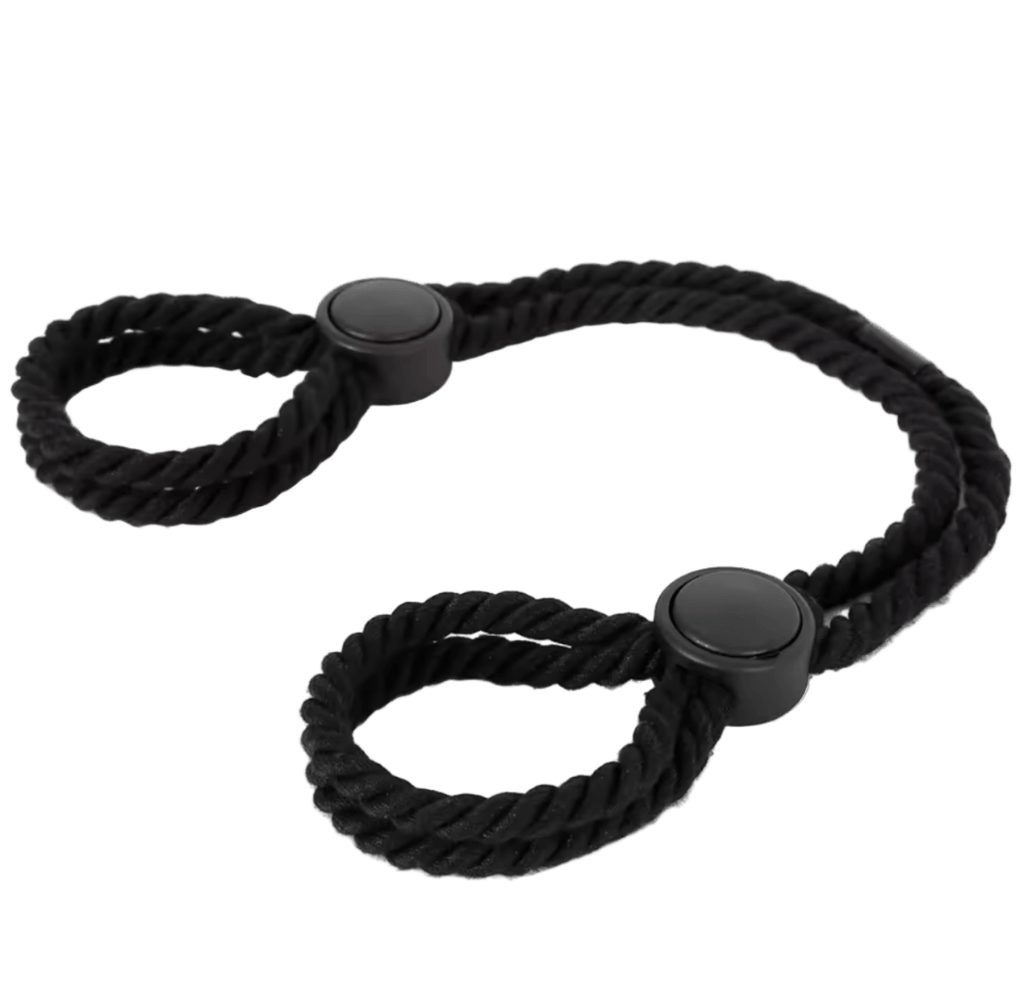 Cotton Rope Cuffs Black - The Pup Play Hub