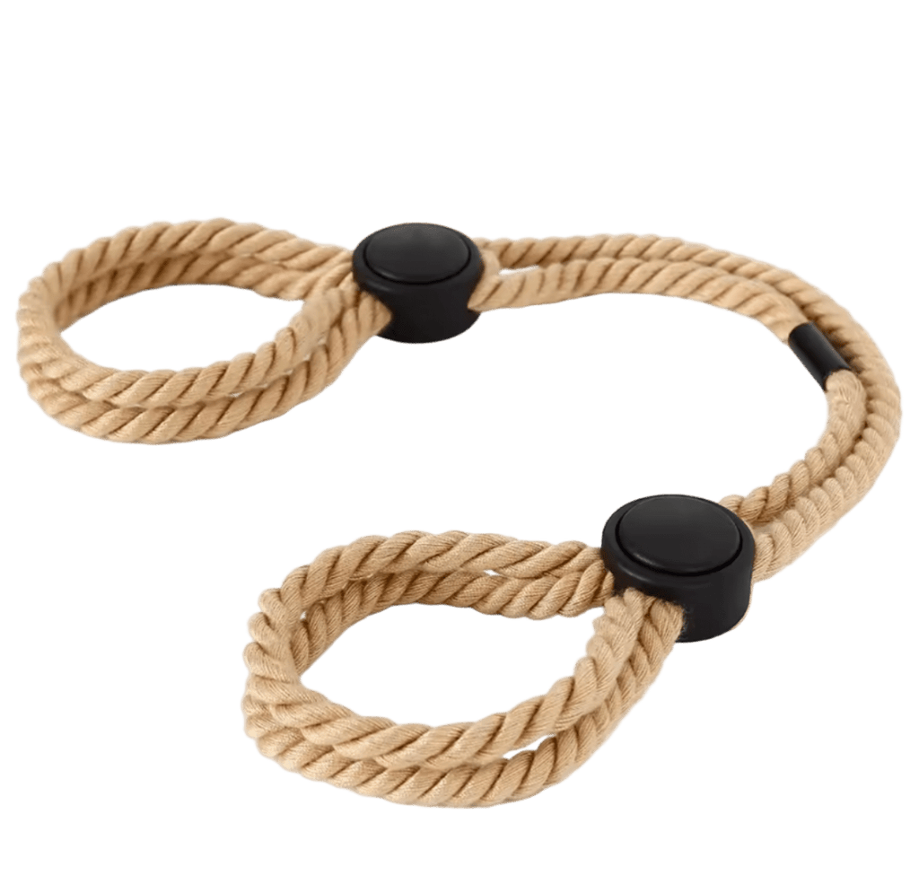 Cotton Rope Cuffs Brown - The Pup Play Hub