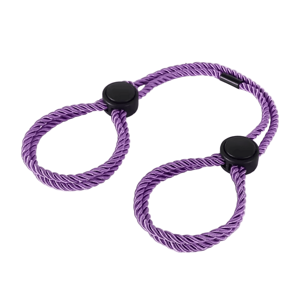 Cotton Rope Cuffs Purple - The Pup Play Hub