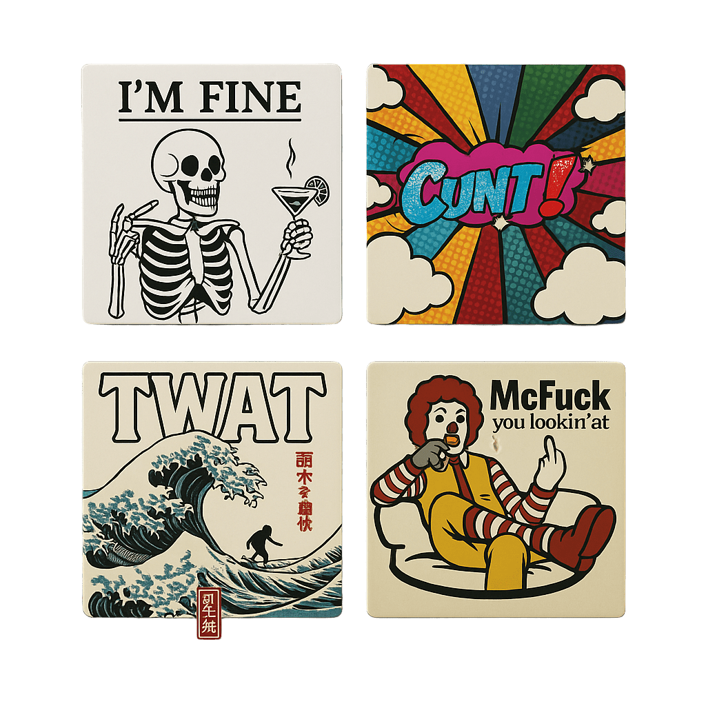 Cunt (Popart) | Mischievous Magnet | 5cm x 5cm - The Pup Play Hub