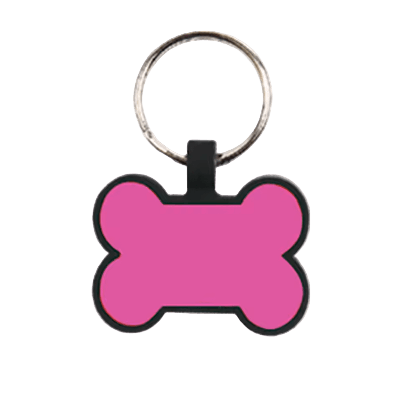 Custom Engraved Silicone Pink Tag - The Pup Play Hub