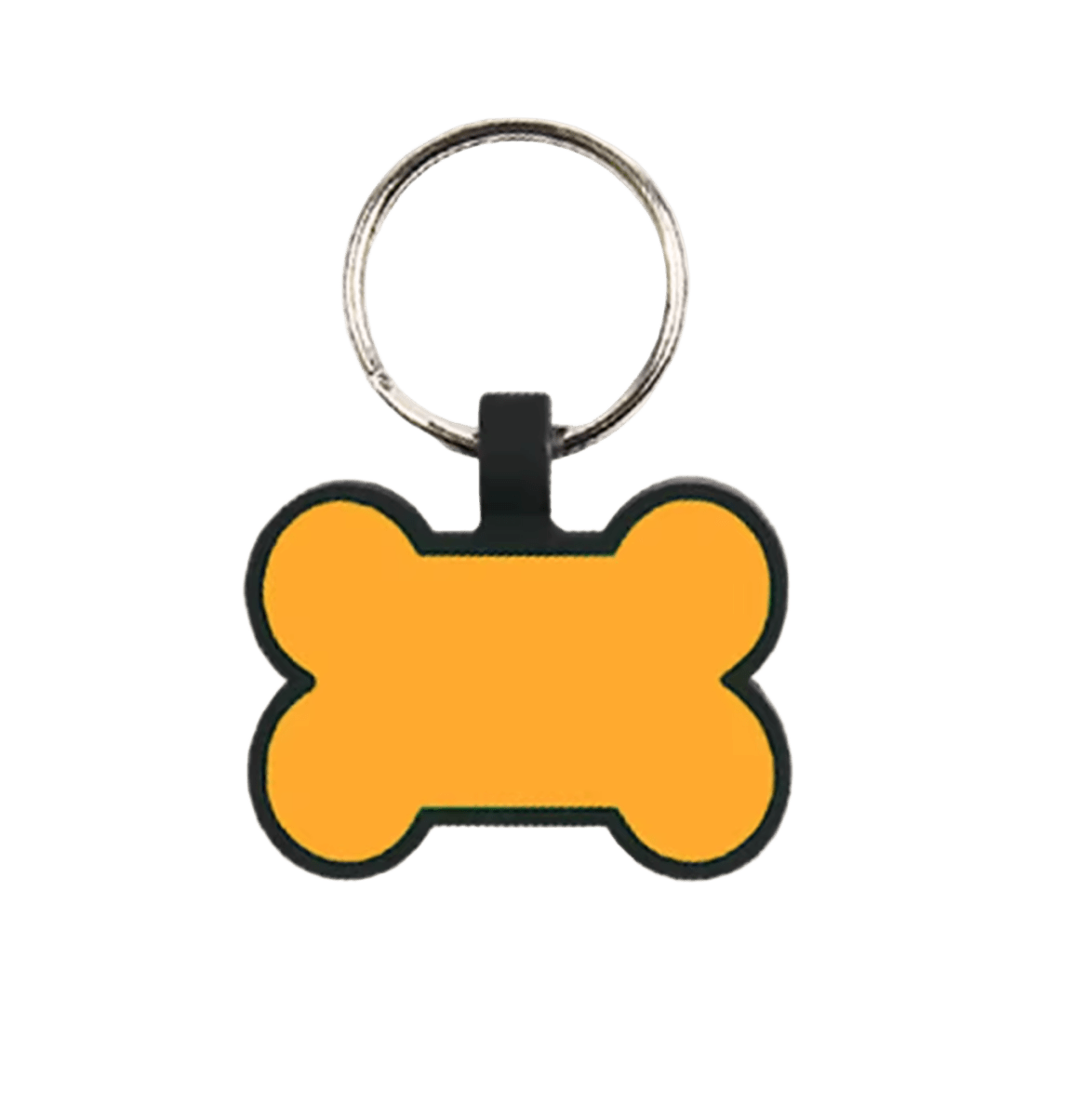 Custom Engraved Silicone Tag Orange - The Pup Play Hub