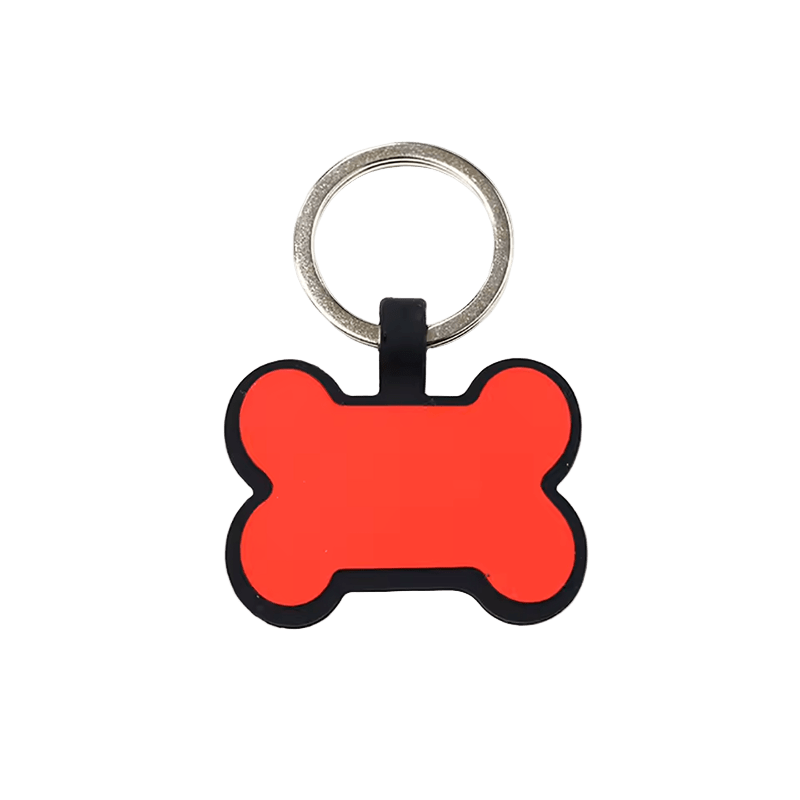 Custom Engraved Silicone Tag Red - The Pup Play Hub