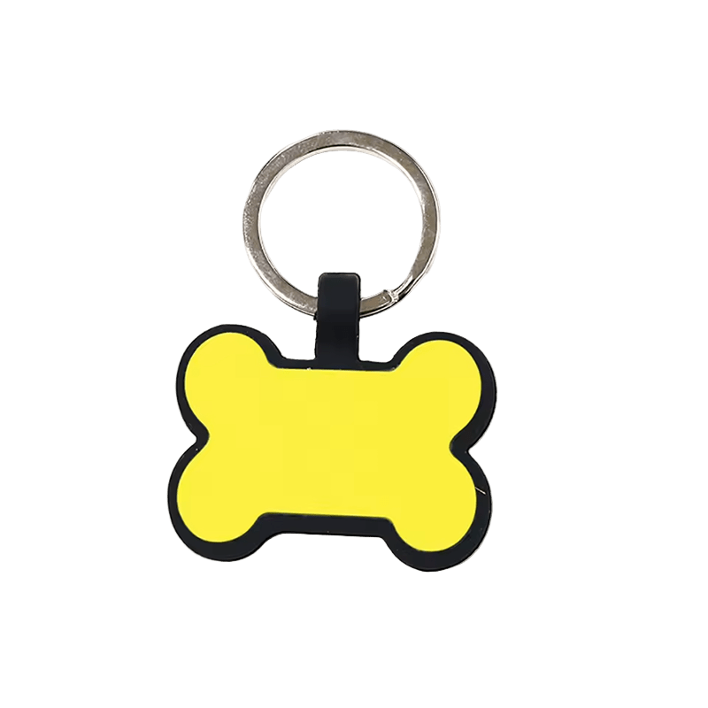 Custom Engraved Silicone Tag Yellow - The Pup Play Hub