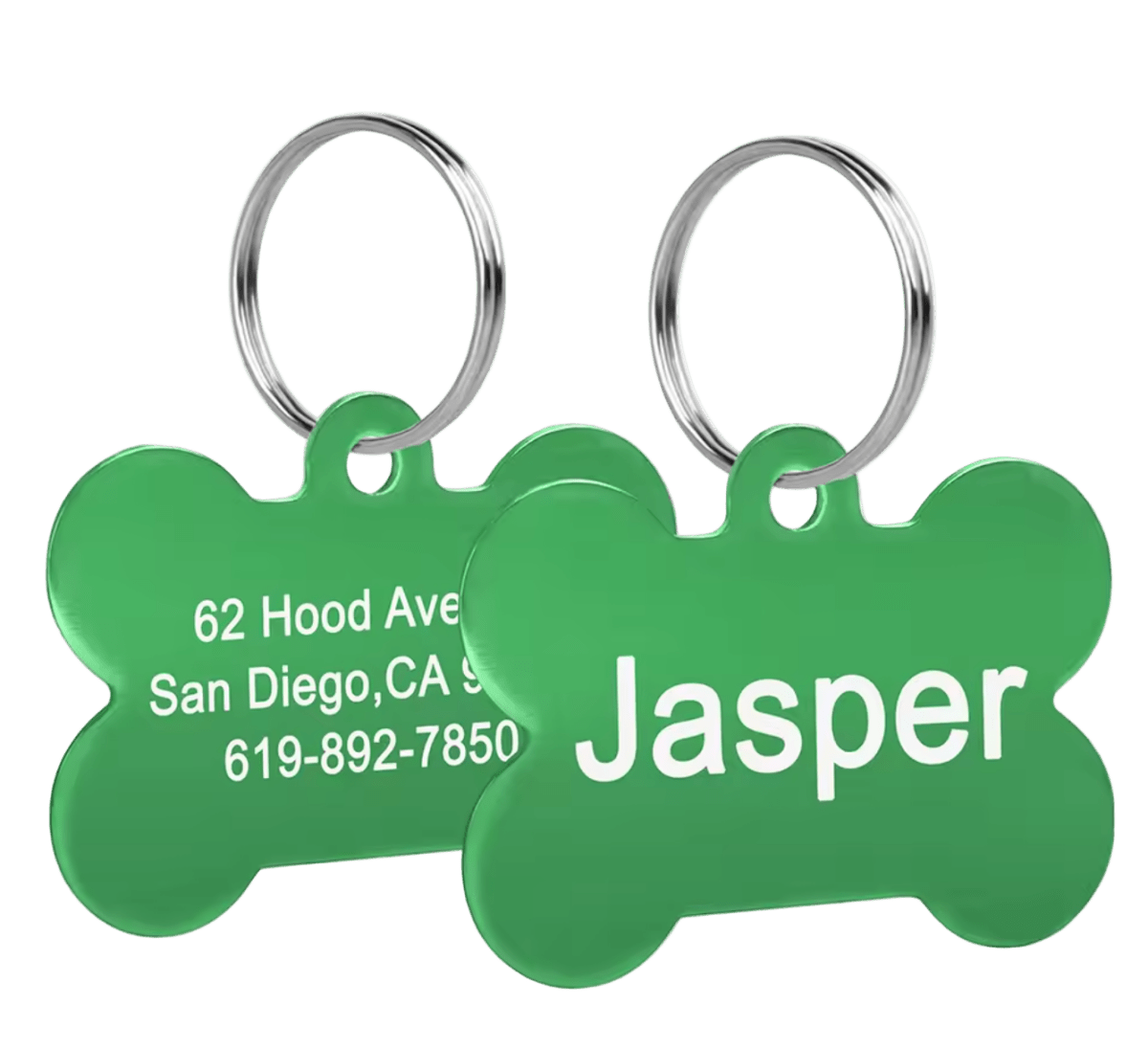 Custom Metal Tag Green - The Pup Play Hub