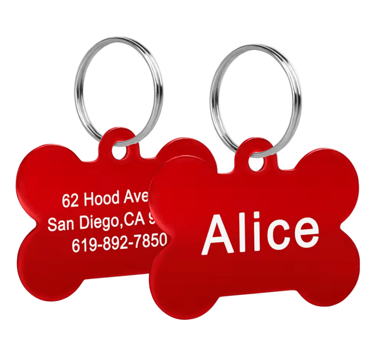 Custom Metal Tag Red - The Pup Play Hub