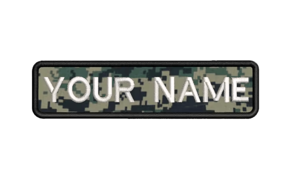 Custom Patch 10cmX2.5cm Cammo/White - The Pup Play Hub