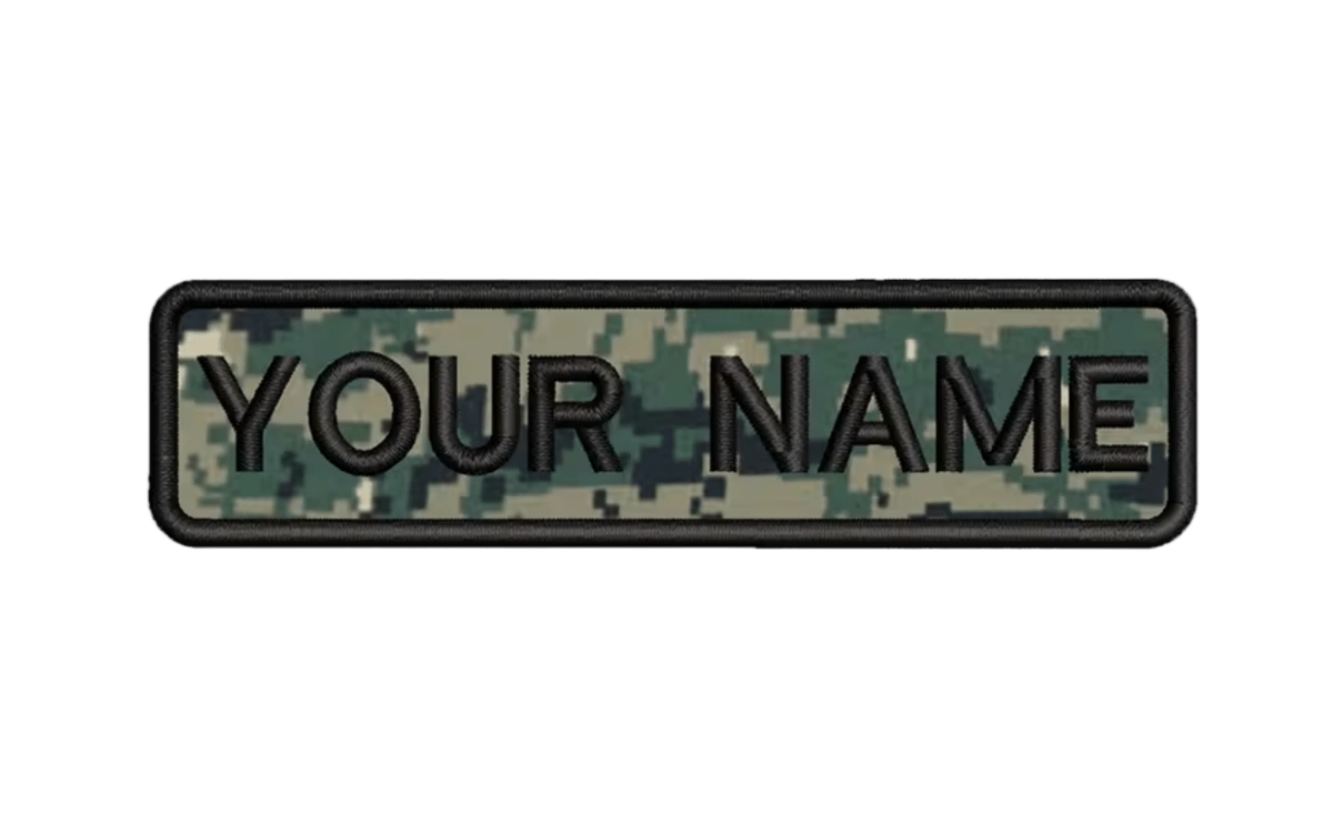 Custom Patch 10cmX2.5cm Camo/Block - The Pup Play Hub