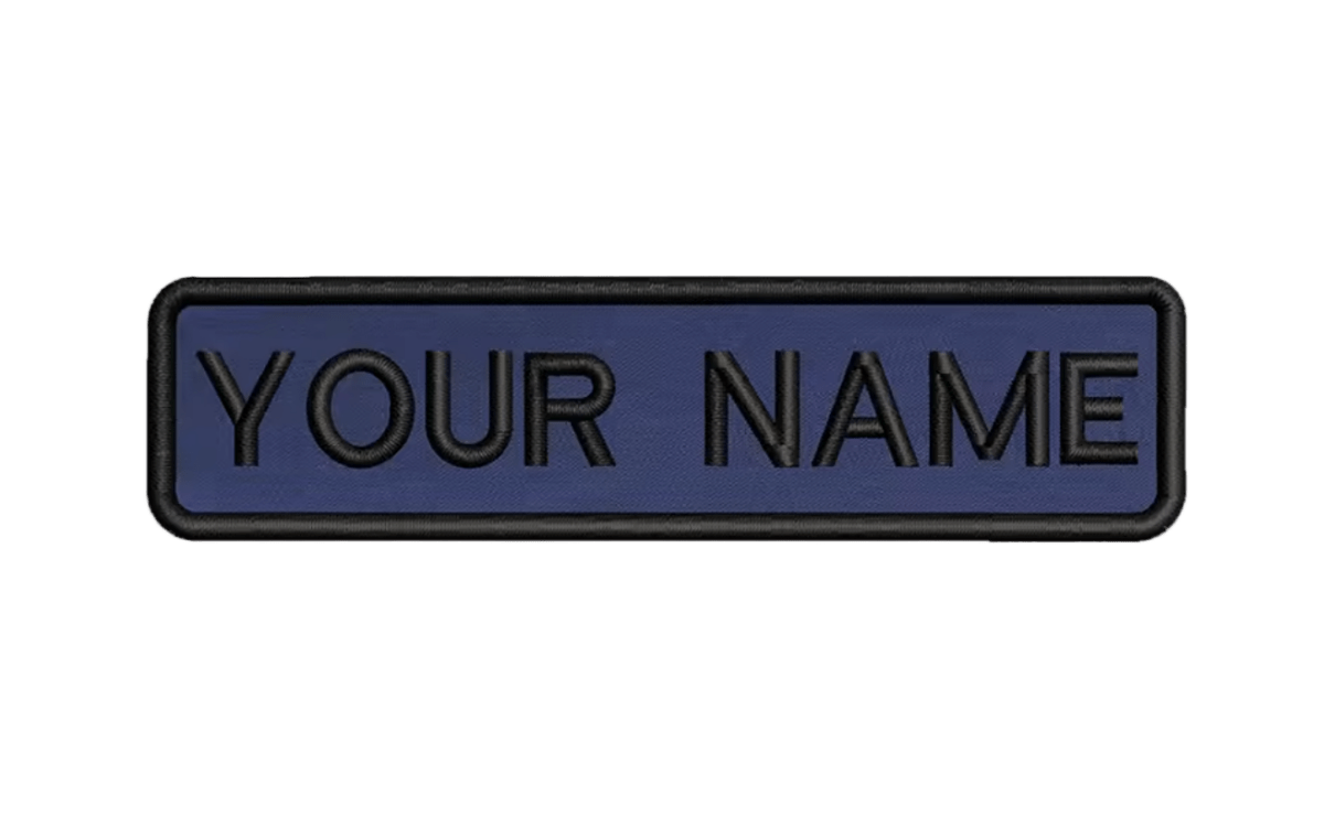 Custom Patch 10cmX2.5cm Deep Blue/Black - The Pup Play Hub