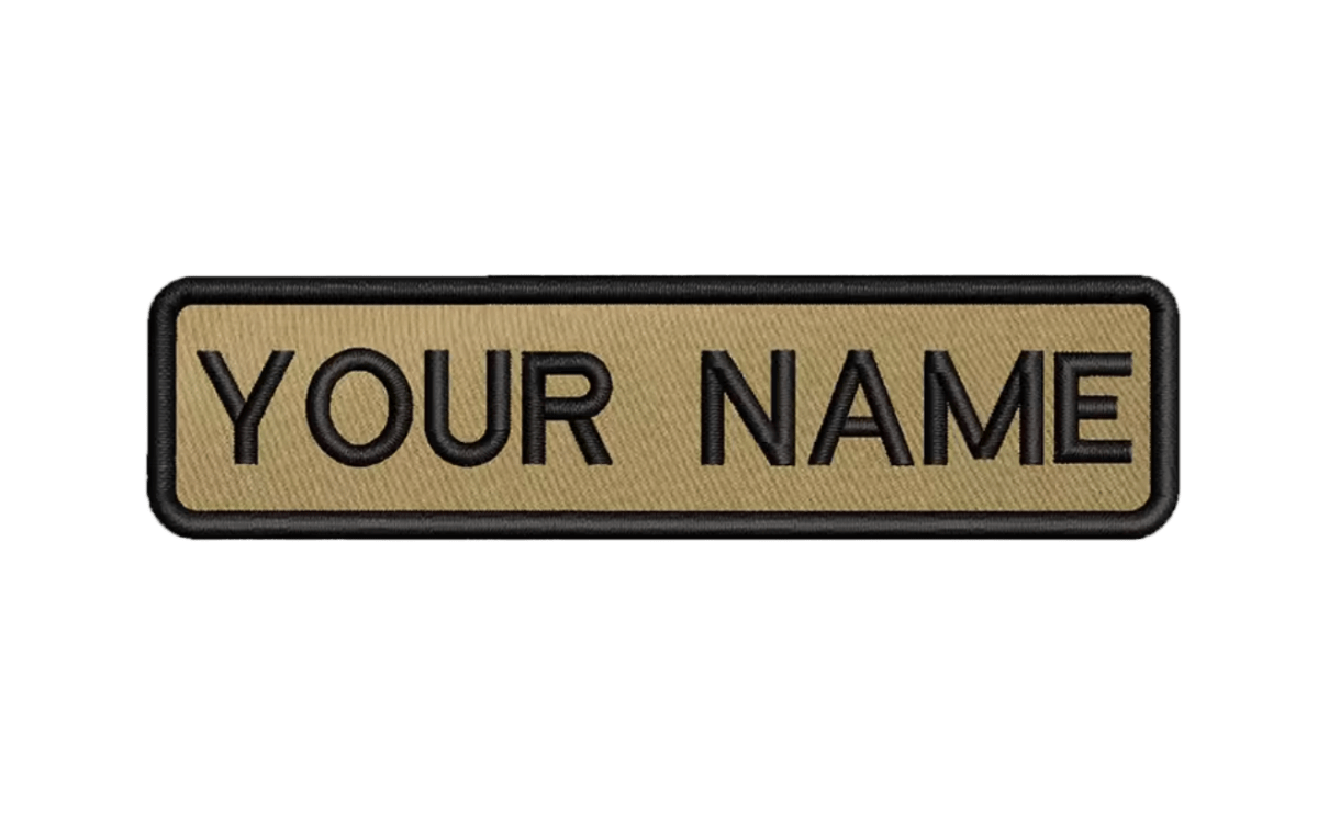 Custom Patch 10cmX2.5cm Gold/Black - The Pup Play Hub