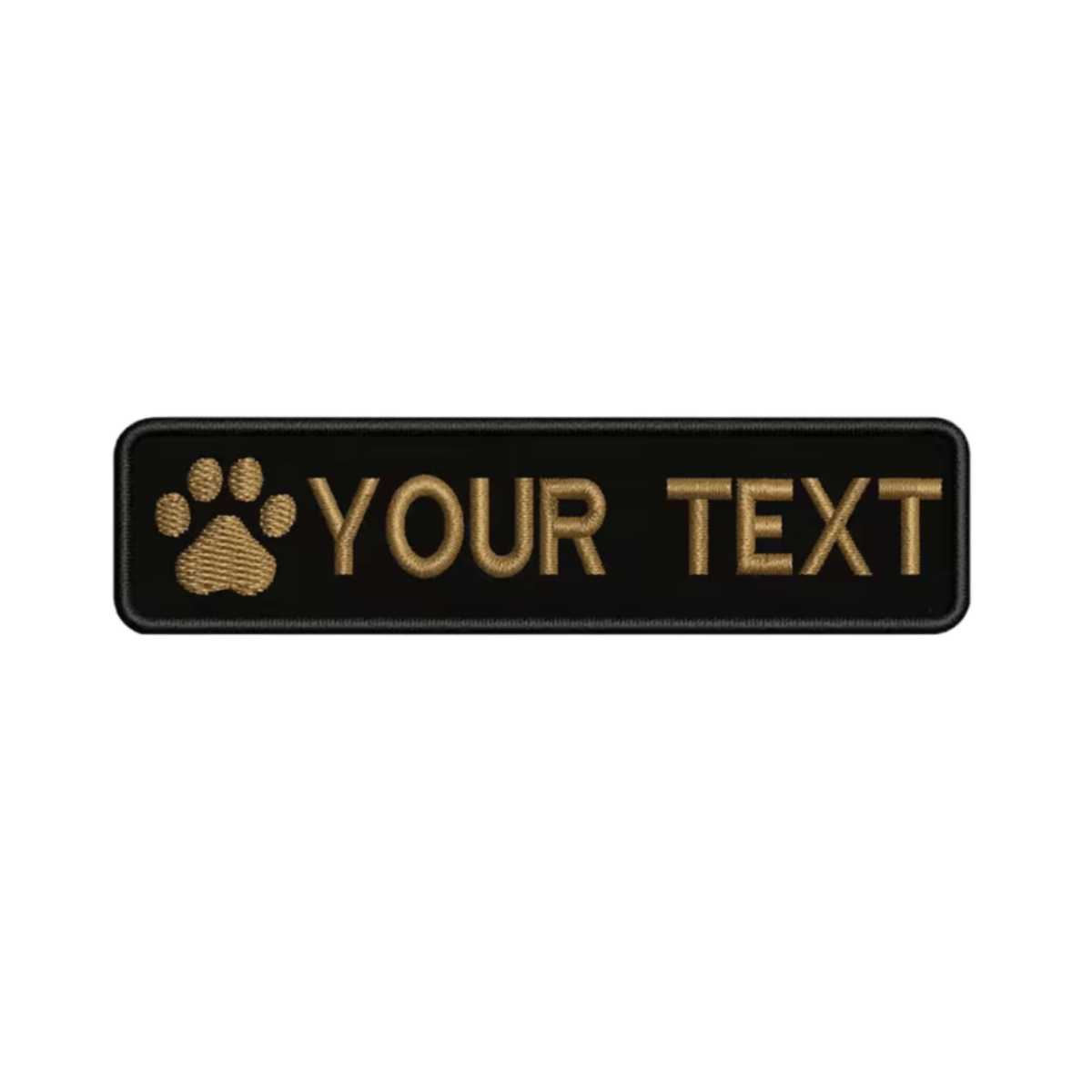 Custom Paw Patch 10cm X 2.5cm Gold - The Pup Play Hub