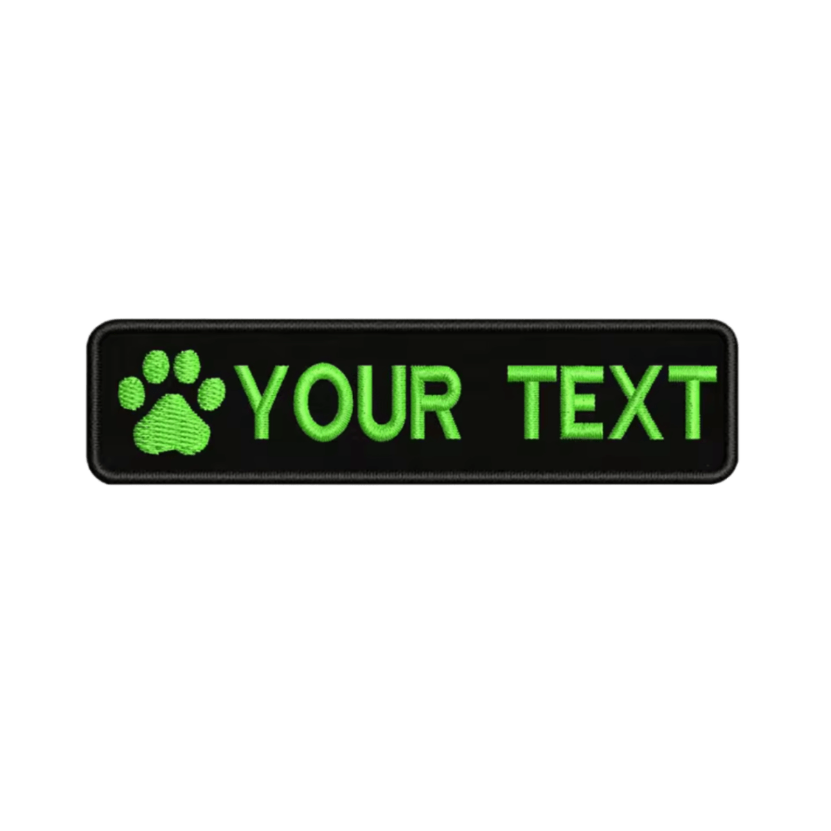 Custom Paw Patch 10cm X 2.5cm Lime Green - The Pup Play Hub