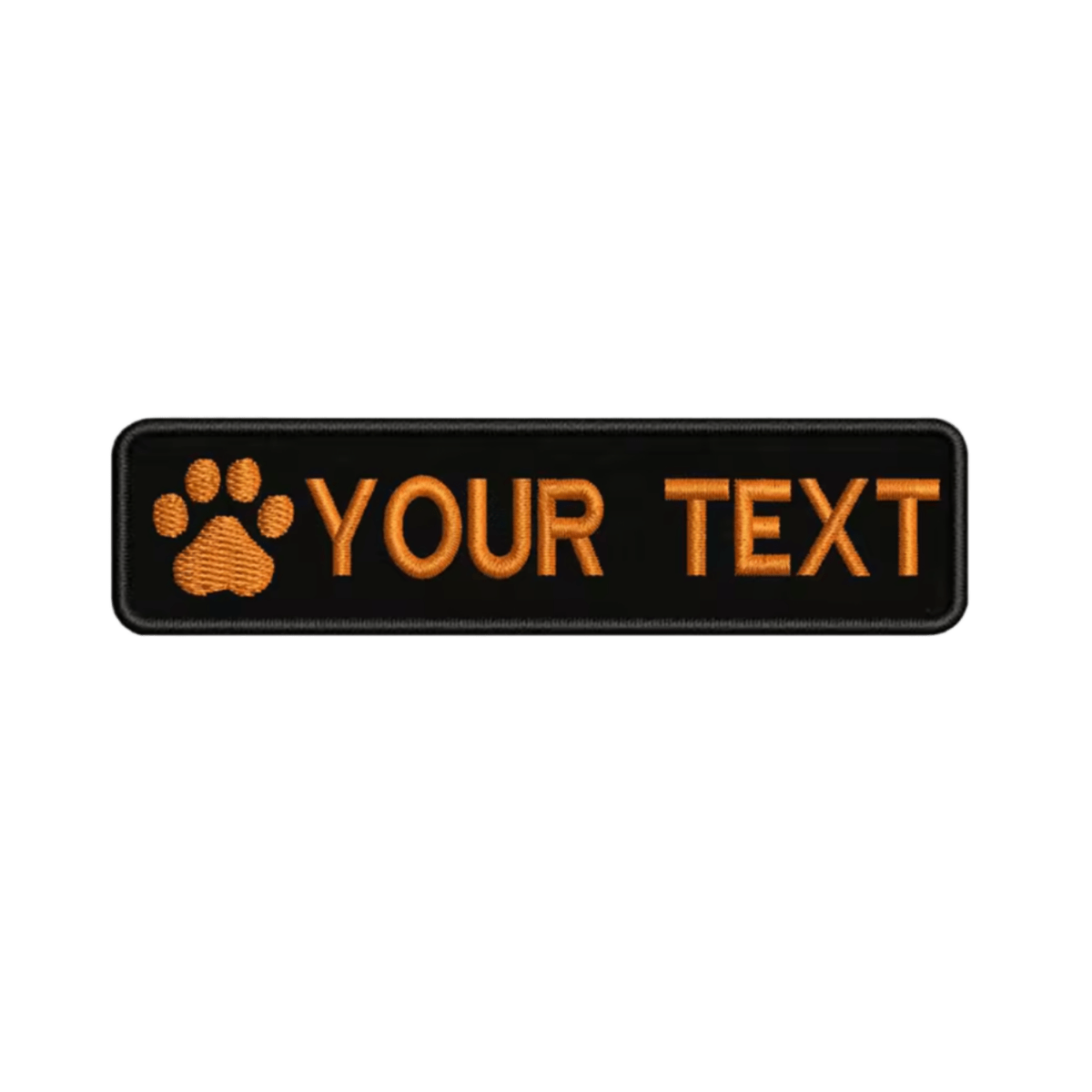Custom Paw Patch 10cm X 2.5cm Orange - The Pup Play Hub