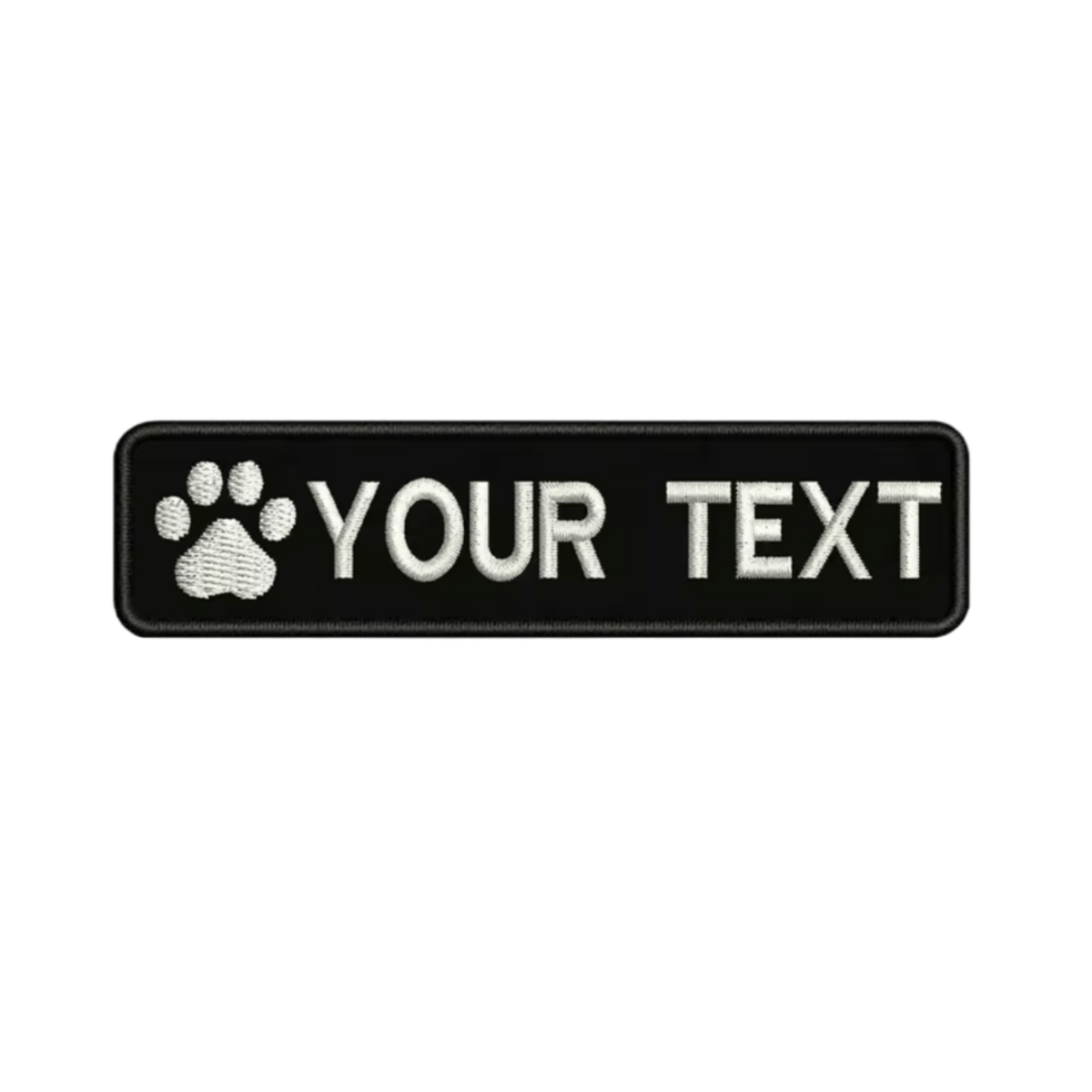 Custom Paw Patch 10cm X 2.5cm White - The Pup Play Hub