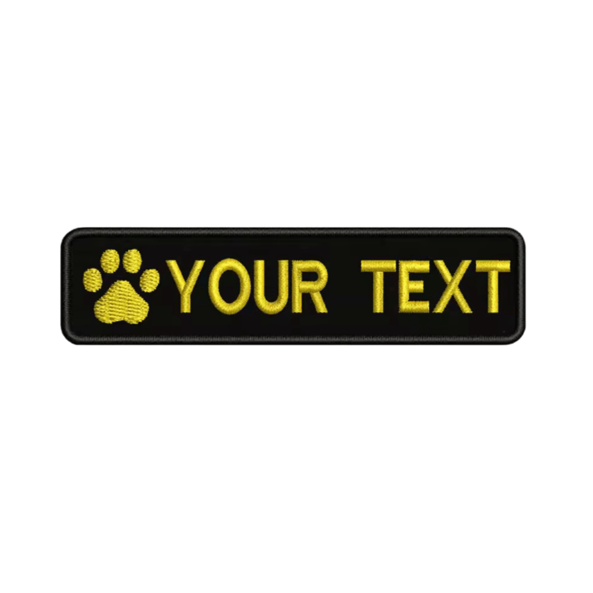 Custom Paw Patch 10cm X 2.5cm Yellow - The Pup Play Hub