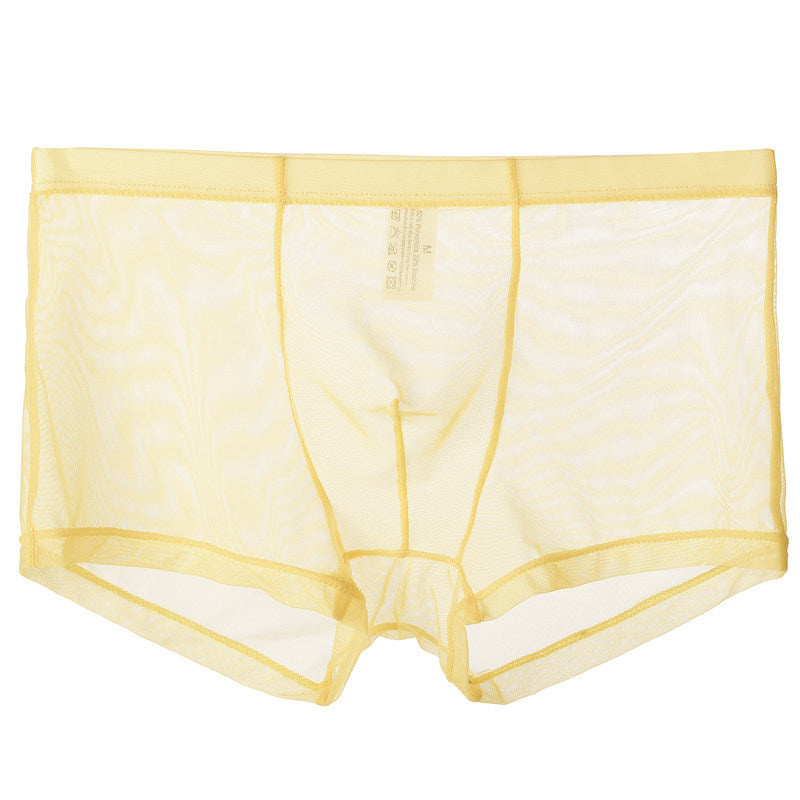 Mid Waist Mesh Sexy Pouch Bag Boxers