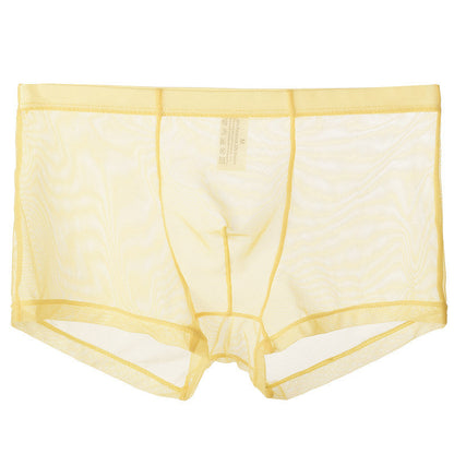 Mid Waist Mesh Sexy Pouch Bag Boxers