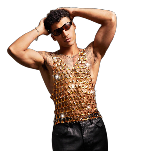 Amber Gemstone Chain Tank