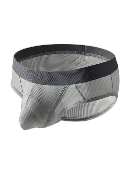 3 Pack Men's Low-Rise Mesh Briefs with Breathable Support & Convenience Fly