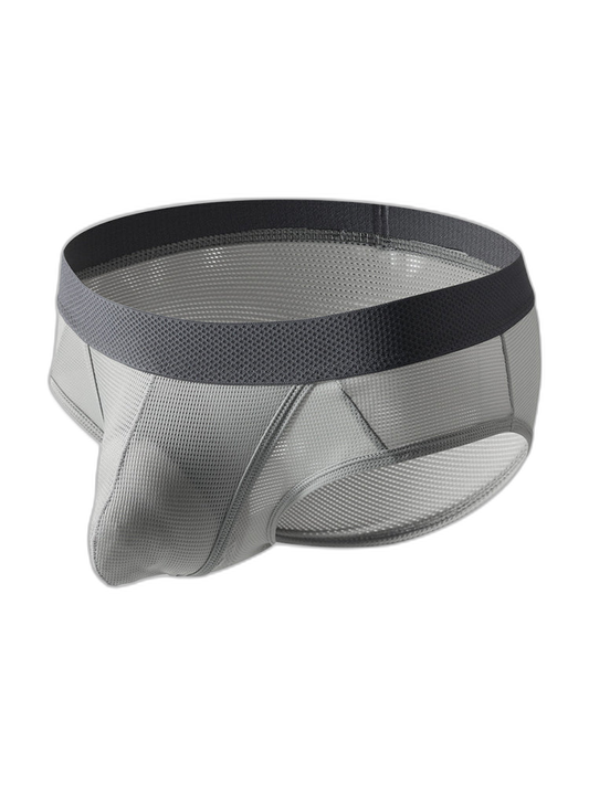 3 Pack Men's Low-Rise Mesh Briefs with Breathable Support & Convenience Fly