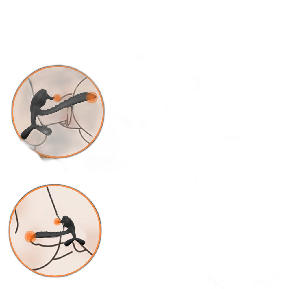 Bull Cock Ring - Vibrating Cock Ring - Double Penetration Cock and Ball Ring
