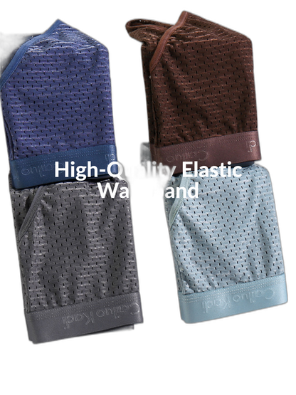4 Pack Breathable Ice Silk Antibacterial Men's Briefs