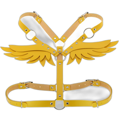 Angel Wings Leather Harness