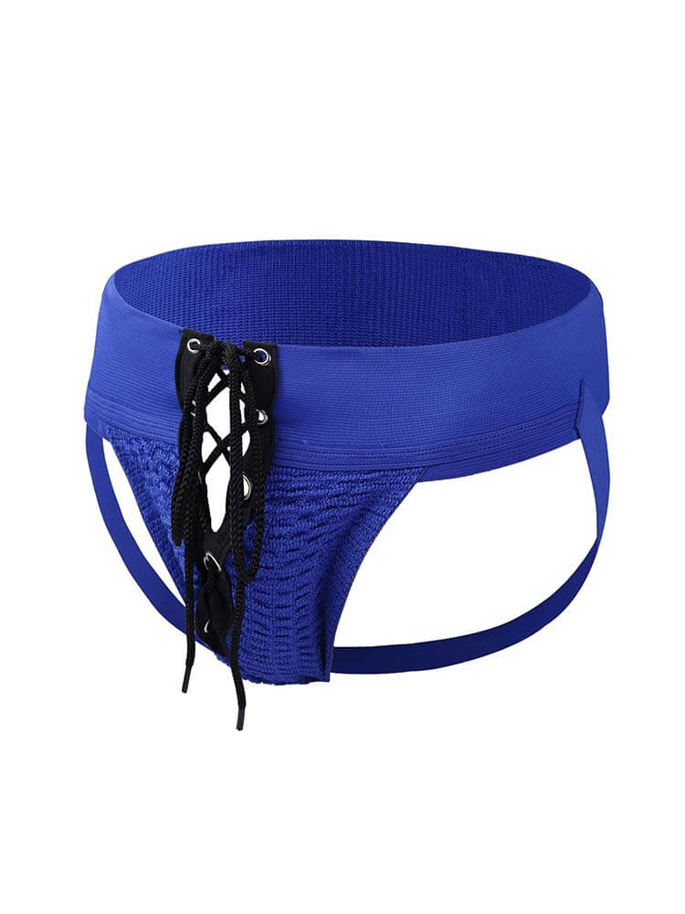 Men's Wide Belt Sexy Lace-Up Jockstrap