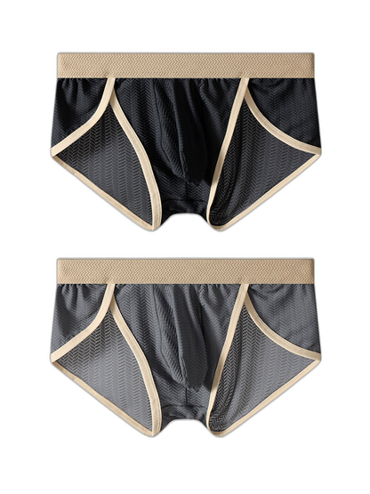 2 Pack Men's Breathable High-Stretch Seamless Comfort Odor-Control Briefs