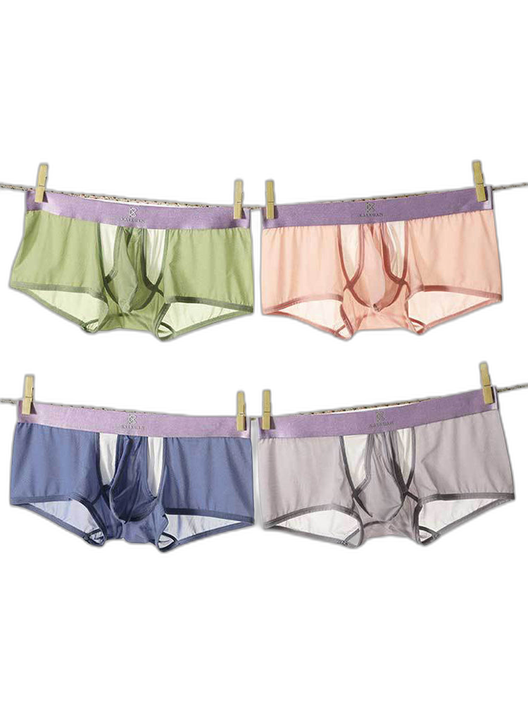 3 Pack Men's Supportive Pouch Lightweight Antibacterial Cooling Trunks