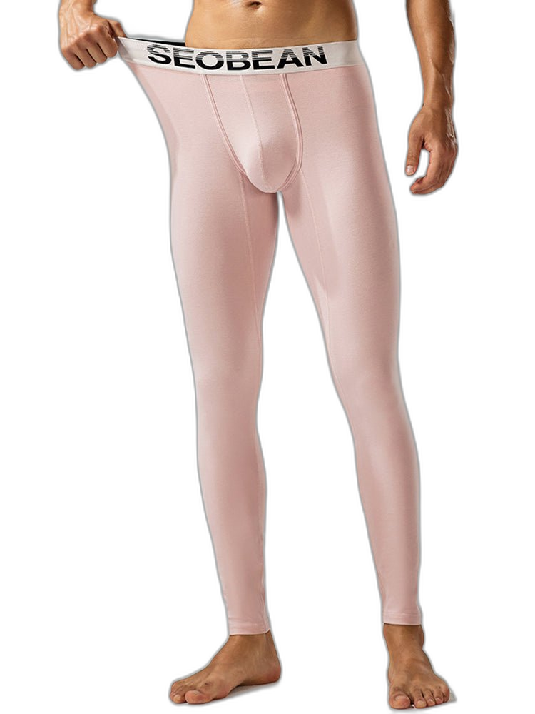 Seobean Men's Thin Autumn and Winter Essential Thermal Underwear Long Pants