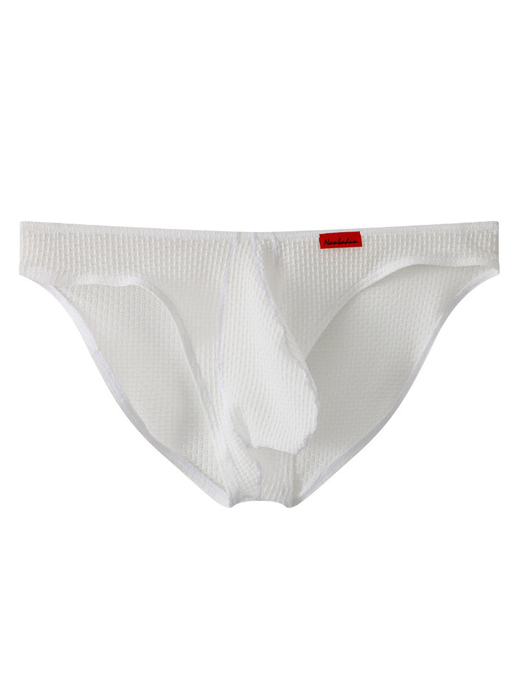 3 Pack Men's Ice Silk High-Elastic Breathable Briefs for Sports