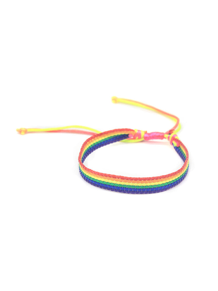Rainbow Hand-knitted Bracelet