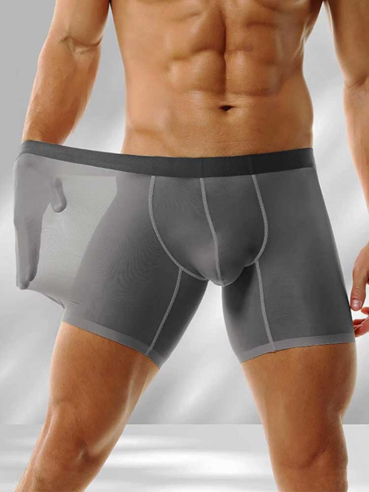 Men's Sexy Seamless Anti-Chafing Elastic Boxer Briefs