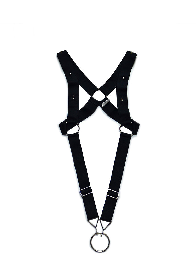 Men's One-piece Suspender Ring Erotic Seduction Metal Thong