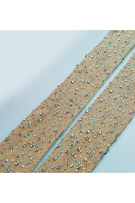 Men's Rhinestone Cut Out Fishnet See Through Stockings