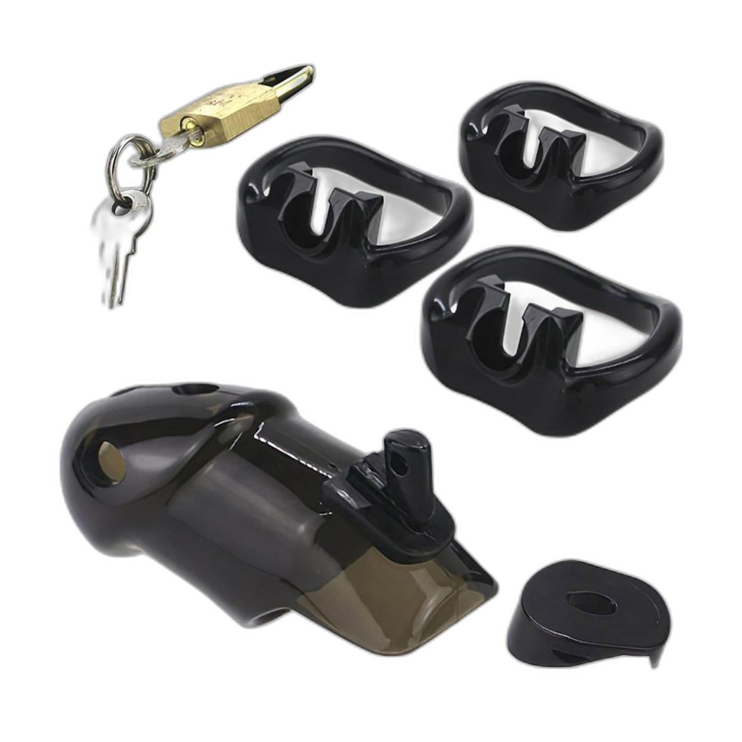 LOCK4D Rikers Chastity Cock Cage Black