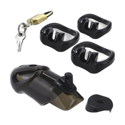 LOCK4D Rikers Chastity Cock Cage Black