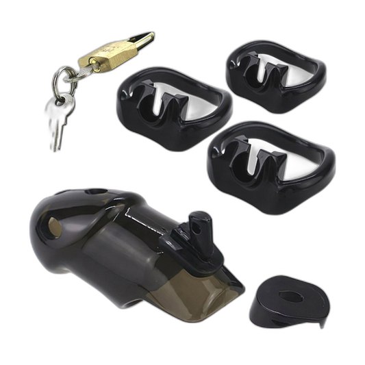 LOCK4D Rikers Chastity Cock Cage Black