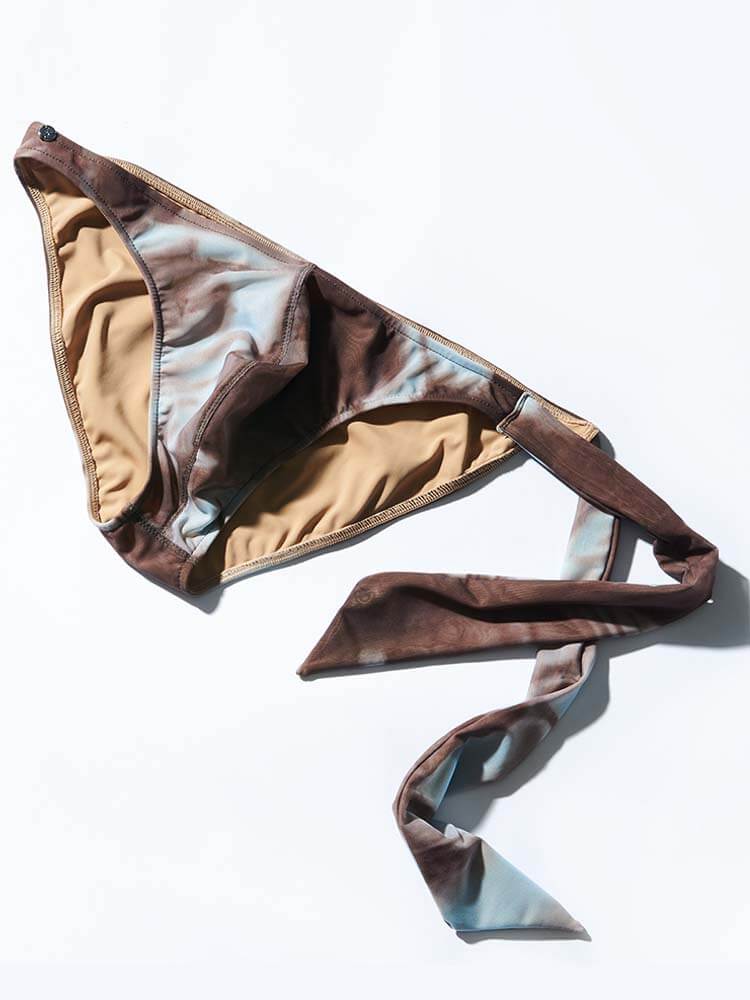 Men's Single-Sided Strap Tie-Dye Swim Briefs