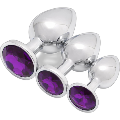 Jeweled Metal Butt Plug Set
