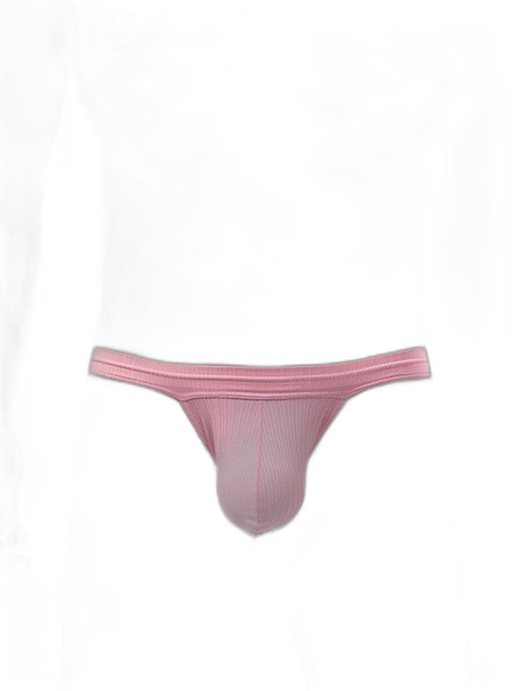 3 Pack Men's Threaded Fabric Briefs with U Convex Pouch