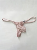 Men's Solid Color Low-Rise U-Convex Pouch Thong