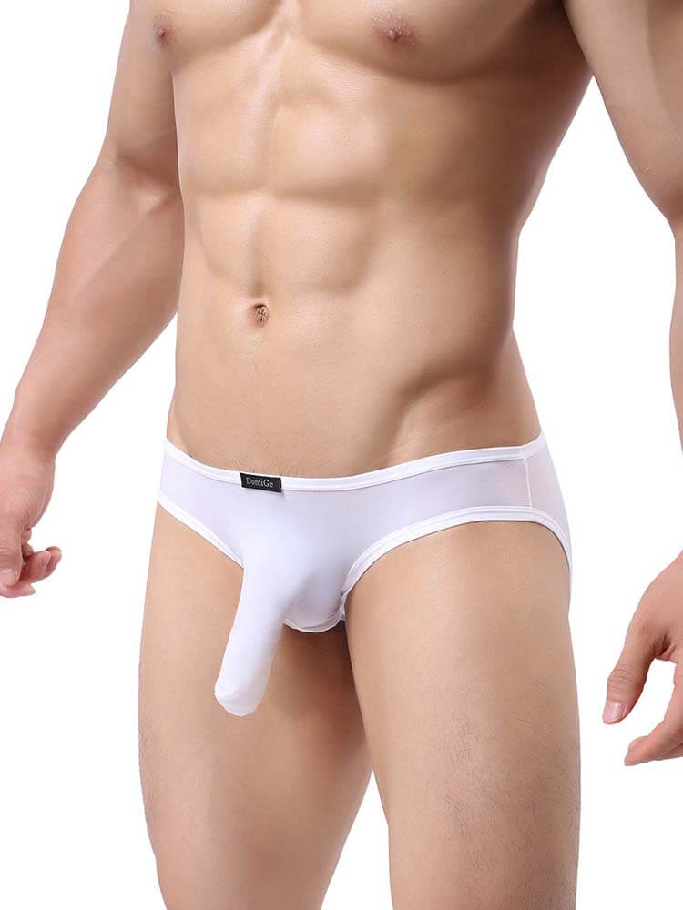 Men's Elephant Trunk Pouch Solid Color Briefs