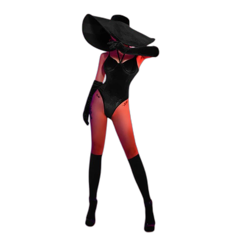 Retro Velvet Pop Diva Bodysuit